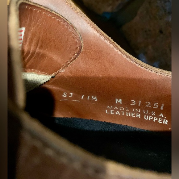 P W Minor Vtg Brown leather Oxfords size 11 1/2 Goodyear Welt Dress Shoes - Picture 11 of 16